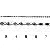 Brass Cable & Flat Sequin Chains Necklaces for Women NJEW-D302-40B-5