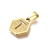 304 Stainless Steel Charms LS-STAS-H227-01G-T-2