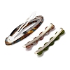 3Pcs Alloy Resin Alligator Hair Clips OHAR-B007-07-4