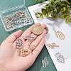 16Pcs 4 Style Ion Plating(IP) 201 Stainless Steel Pendants STAS-DC0006-38-2