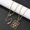 304 Stainless Steel Necklace NJEW-D330-01G-04-4