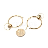Cubic Zirconia Beads Charm Big Hoop Earrings for Women EJEW-JE04705-4
