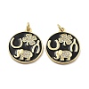 Brass Micro Pave Cubic Zirconia Pendants KK-U060-05G-1