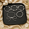 2 Bags 2 Colors Round Acrylic Bead Stretch Bracelets for Women BJEW-GO0001-08-3