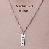 Non-Tarnish 201 Stainless Steel Word Luck Pendant Necklace NJEW-OY001-08-3