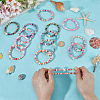 14Pcs 7 Colors Handmade Plum Polymer Clay Beads Stretch Bracelets BJEW-BC00001-3