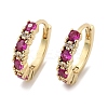 Real 18K Gold Plated Brass Cubic Zirconia Huggie Hoop Earrings EJEW-C012-08-4