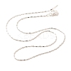 1mm Rack Plating Brass Column Link Chain Adjustable Slider Necklaces for Women Men MAK-L044-54S-1