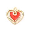Brass Enamel Pendants KK-D360-22G-1