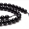 Natural Black Tourmaline Beads Strands X-G-L554-02-8mm-2