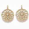 Brass Micro Pave Cubic Zirconia Pendants KK-R130-029-NF-1