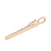 Brass Micro Pave Cubic Zirconia Pendants KK-Q096-04B-G-2