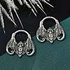 Bat 316 Surgical Stainless Steel Hoop Earrings X-EJEW-G416-31AS-2