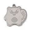 Non-Tarnish 201 Stainless Steel Pendants STAS-C095-25P-1