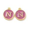 Golden Plated Alloy Enamel Charms ENAM-XCP0001-13N-1