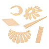 12Pcs 6 Styles Rack Plating Brass Pendants KK-TA0001-56-2