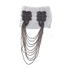 Glass Beaded Hamdmade Fashion Tassel Epaulette AJEW-WH0235-50-1