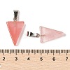 Cherry Quartz Glass Pendants G-B127-04P-11-4