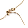 Adjustable Slider 201 Stainless Steel Round Snake Chain Necklaces NJEW-K270-01G-01-4