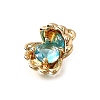 Brass Pave Cubic Zirconia Charms KK-C096-15G-02-2