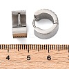 304 Stainless Steel Polishing effect Hoop Earrings EJEW-M001-16P-4