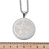 201 Stainless Steel Rhinestone Pendant Necklaces for Women LS-NJEW-U021-01P-5