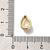 Brass Micro Pave Clear Cubic Zirconia Pendants KK-M301-05G-3