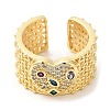 Rack Plating Brass Hollow Open Cuff Rings RJEW-R138-04G-1