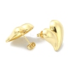 Rack Plating Brass Heart Stud Earrings for Valentine's Day EJEW-Q780-06G-2