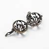 Brass Rack Plating Cage Pendants KK-F722-46AB-RS-3