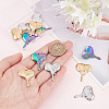 12Pcs 3 Colors 304 Stainless Steel Pendants STAS-UN0039-27-2
