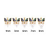 Brass with Cubic Zirconia and Abalone Shell Cup Pearl Peg Bails Pin Pendants KK-T079-42G-3