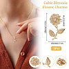 Beebeecraft 5Pcs Brass Micro Pave Clear Cubic Zirconia Pendants KK-BBC0002-95-2