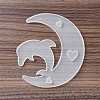 DIY Animal on the Crescent Moon Big Pendant Silhouette Silicone Molds LS-DIY-F125-04-2
