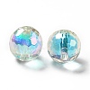Two Tone UV Plating Rainbow Iridescent Acrylic Beads TACR-D010-03B-02-3