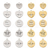 20Pcs 10 Style 304 Stainless Steel Pendants STAS-PJ0001-42-2
