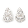 Brass Micro Pave Cubic Zirconia Beads KK-B142-08S-01-1