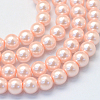 Baking Paint Pearlized Glass Pearl Round Bead Strands HY-Q003-10mm-05-1