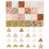 Bohemian Style DIY Disc/Flat Round Handmade Polymer Clay & CCB Plastic Beads & Alloy Enamel Pendant Jewelry Making Kits DIY-FS0007-75-1
