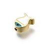 Brass Enamel Beads KK-P295-47G-02-2