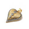 Brass Micro Pave Cubic Zirconia Pendants KK-A266-04B-G-2