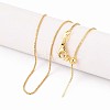Brass Box Chain Necklaces for Women NJEW-G084-08G-1