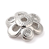 Rack Plating Brass Micro Pave Cubic Zirconia Bead Caps KK-M248-09P-3