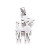 Tarnish Resistant 304 Stainless Steel Puppy Pendants LS-STAS-F219-06P-1