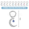 20Pcs 10 Style Tibetan Style Gemstone Bead Shoe Charms HJEW-AB00708-8