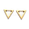 304 Stainless Steel Triangle Huggie Hoop Earrings STAS-H156-02B-G-2