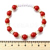 ABS Imitation Pearl Round Beads Stretch Bracelets for Women BJEW-D317-10A-G-5