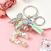 Resin & Acrylic & Faux Suede Tassel Keychain KEYC-YW00126-05-1