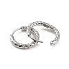 Non-Tarnish 304 Stainless Steel Grooved Hoop Earrings LS-EJEW-M218-01B-P-2