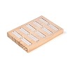 10-Slot Rectangle Bamboo Ring Display Tray Stands RDIS-WH0002-28B-2